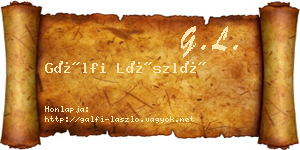 Gálfi László névjegykártya